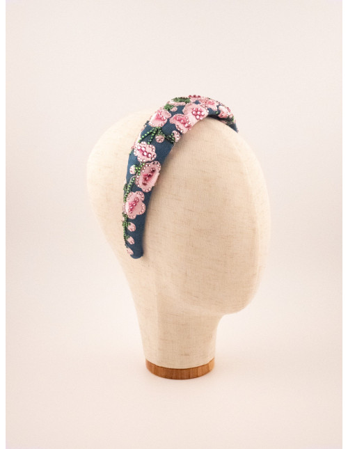 Serre-tête Parterre Fleuri - [Serre-têtes Couture] fabriqué à la main en France.