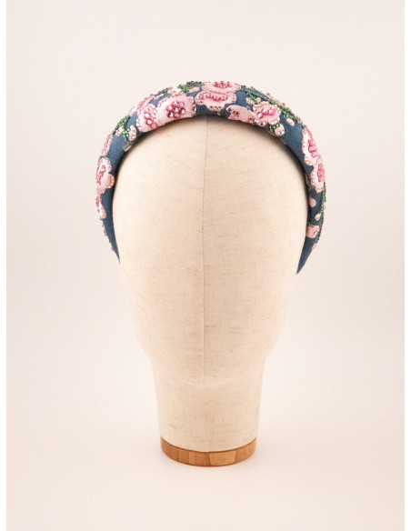 Serre-tête Parterre Fleuri - [Serre-têtes Couture] fabriqué à la main en France.