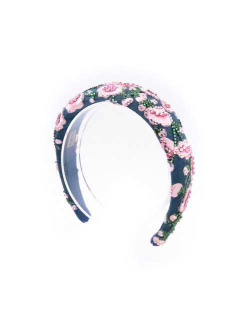 Serre-tête Parterre Fleuri - [Serre-têtes Couture] fabriqué à la main en France.