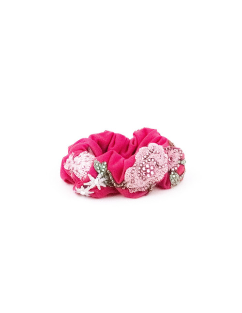 Chouchou Rose Sauvage - [Chouchous Couture] fabriqué à la main en France.