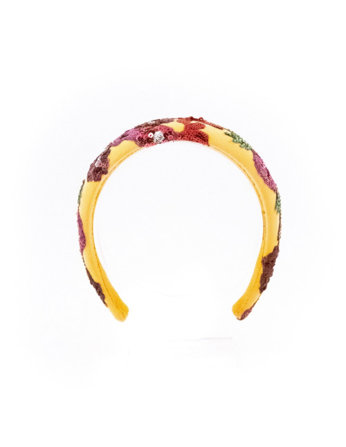 Serre-tête Couronne Safran - [Serre-têtes Couture] fabriqué à la main en France.