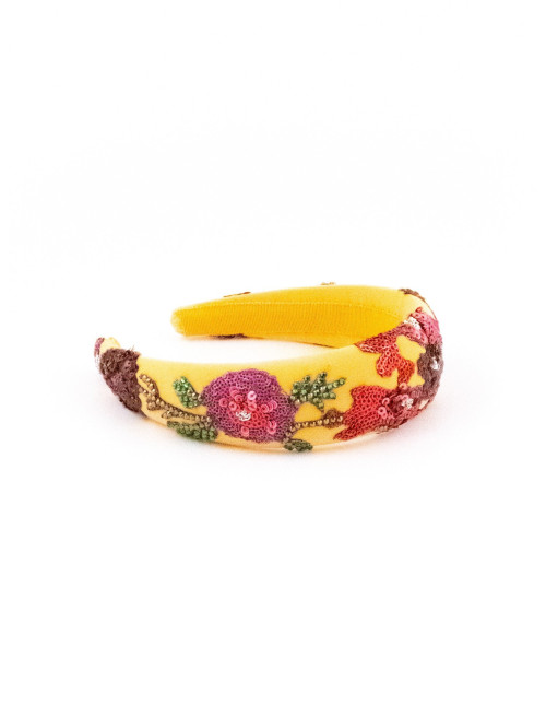Serre-tête Couronne Safran - [Serre-têtes Couture] fabriqué à la main en France.