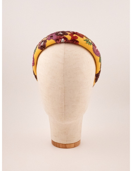 Serre-tête Couronne Safran - [Serre-têtes Couture] fabriqué à la main en France.