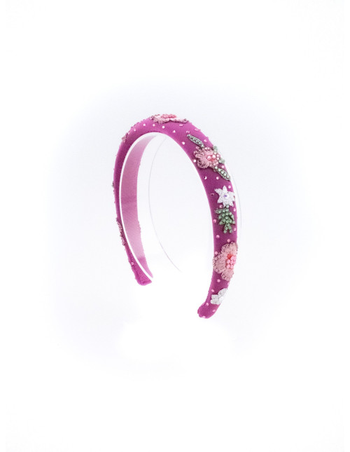Serre-tête Violette Enchantée - [Serre-têtes Couture] fabriqué à la main en France.