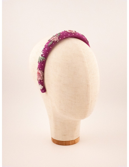 Serre-tête Violette Enchantée - [Serre-têtes Couture] fabriqué à la main en France.