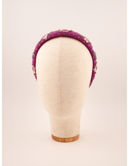 Serre-tête Violette Enchantée - [Serre-têtes Couture] fabriqué à la main en France.