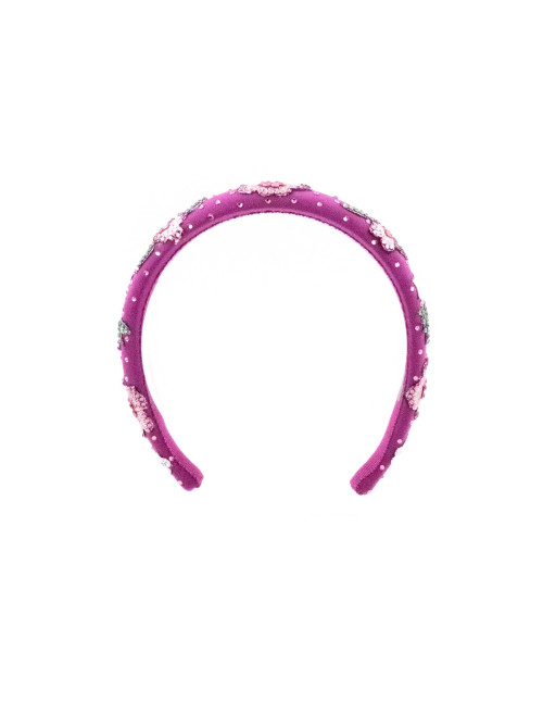 Serre-tête Violette Enchantée - [Serre-têtes Couture] fabriqué à la main en France.