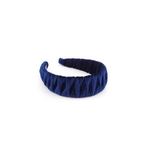 Serre-tête Plissé Bleu Marine