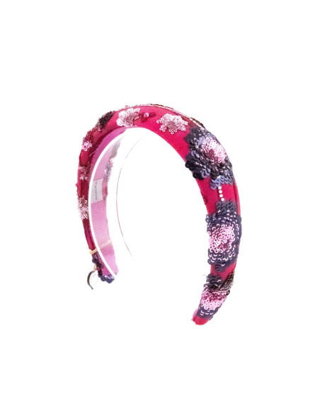 Serre-tête Fleurs de Cerisier - [Serre-têtes Couture] fabriqué à la main en France.