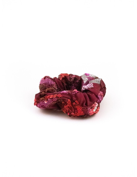Serre-tête Prune & Paillettes - [Serre-têtes Couture] fabriqué à la main en France.
