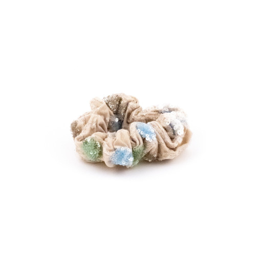Chouchou Velours Pastel Pailleté